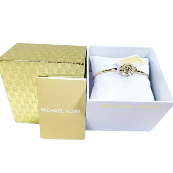 SOLD NWT MICHAEL KORS Gold-Tone Logo Bracelet - Picture 3 of 6